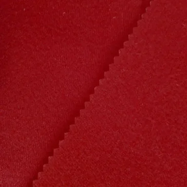 起毛布背胶 · 红色毛面色样